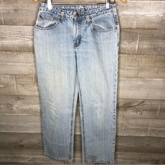 Carhartt Jeans Carhartt Womens Light Wash Mom Jeans Straight Leg